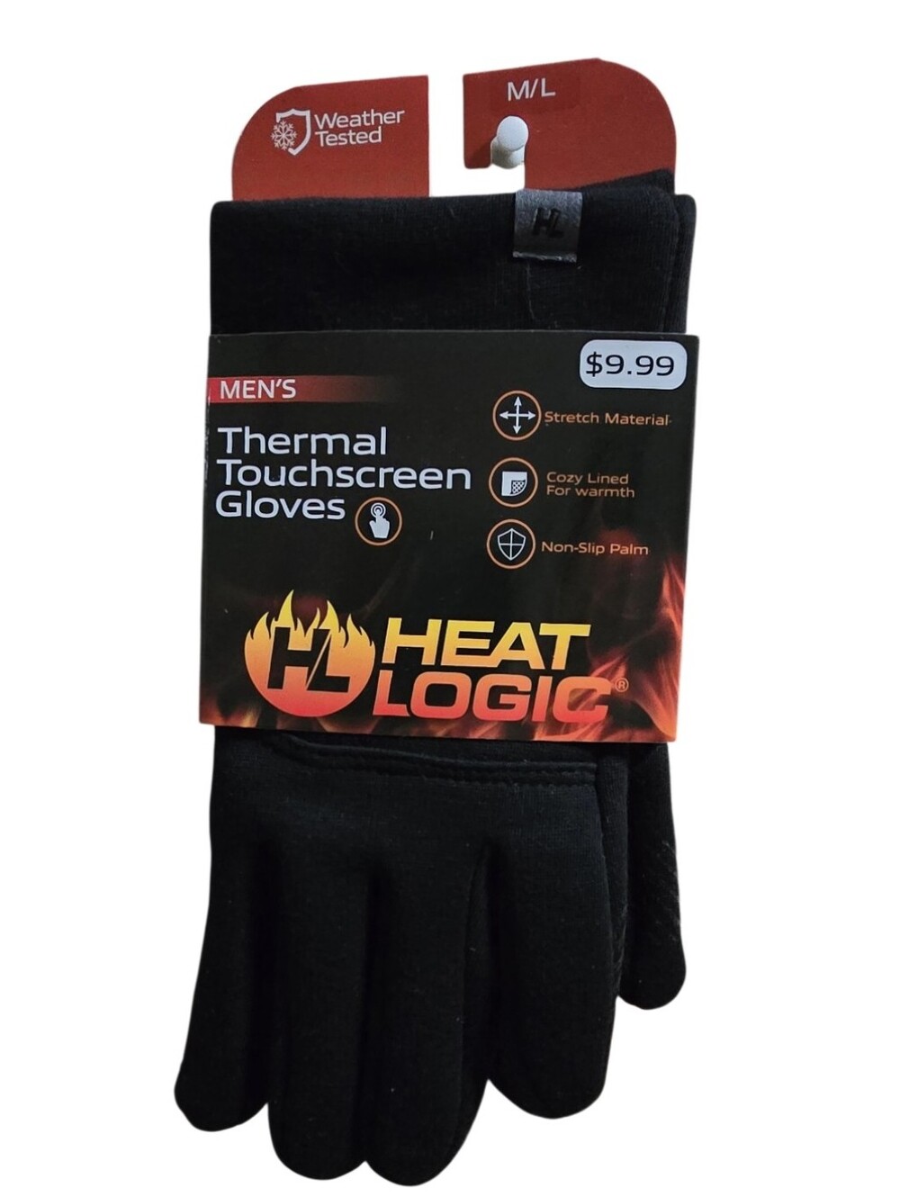 M/L Touchscreen Winter Gloves - Black